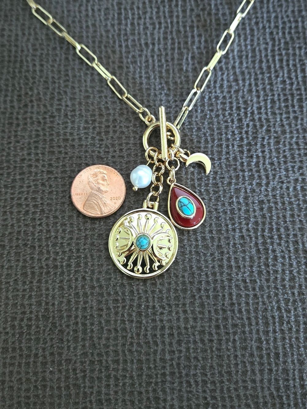 Camila Coelho Quadruple4️⃣ Charm Necklace - NIB - Picture 9 of 16